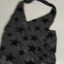 Verdusa Women's Y2k Gothic Goth Halter Top Mesh Sheer Backless Going Out Tops Emo Grunge Clothes Rave Outfits (Black, M)