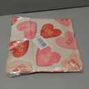 multiwins Valentines Day Table Runner and Placemat Set: 13"x48" Pink Ture Love Heart Table Runner with 4 Pcs 12"x18" Mats - Includes Love Balloon, 12 Heart Balloons, Stickers & Straws for Home Decor