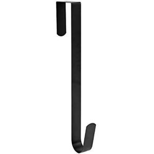 Sattiyrch 15" Wreath Hanger for Front Door,Sturdy Steel Wreath Door Hanger,Over The Door Hanger Hook (Black,1)