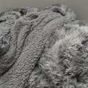 Bedsure GentleSoft Fluffy Fuzzy Faux Fur Throw Blanket for Couch, Soft Sherpa Fleece Cozy Gifts for Women, Plush Bed Blanket Room Decor for Men, Thick Warm Minky Teen Gifts Winter Bedding (01- Tie Dye Grey)