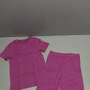 TongKiKi Baby Clothes BABY 2T-10Y Toddler Kids Girls Boys Soft Comfy Short Sleeve Pants and Shirts 2pcs Set Summer Clothing, Short Berry, 5T