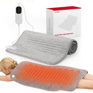 Heating Pads Extra Large, 40X20inch XXXL Electric Heat Pads with 5-Level Temperatures Setting for Back Period Cramps Pain Relief, Auto Shut Off, Washable, Ideal Gifts for Women Men