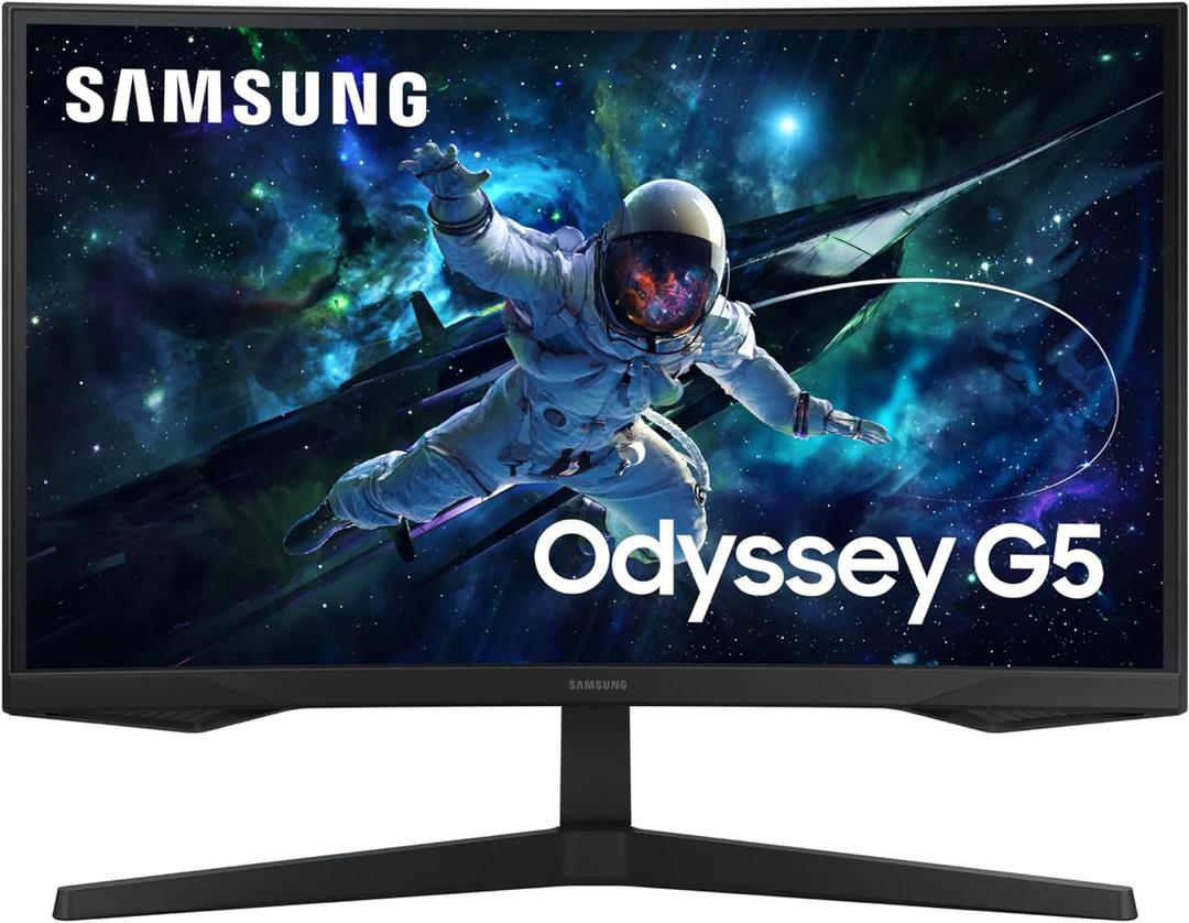 Samsung 27-Inch Odyssey G55C Series QHD 1000R Curved Gaming Monitor, 1ms(MPRT), HDR10, 165Hz, AMD Radeon FreeSync, Eye Care, LS27CG552ENXZA
