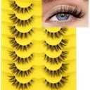 Lashes Natural Look False Eyelashes Clear Band Wispy Faux Mink Eyelashes Short Natural Cat Eye Strip Lashes Pack 7 Pairs by Kiromiro