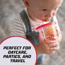 2 x The First Years Cars Take & Toss Toddler Straw Cups Party Pack - Spill Proof Toddler Sippy Cups with Snap-On Lids and Straws - Cars Party Supplies - 10 Oz - 10 Count