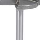 uxcell 150 Degree V-Groove Router Bit 32mm Dia with 6mm Shank, Titanium Steel Tipped V Grooving Bit (Gray)