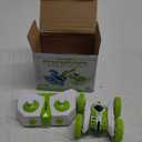 Tecnock Remote Control Car RC Cars for Kids, 4WD 2.4GHz Remote Control Toys, Double Sided Flips 360 Rotating RC Stunt Car, Toy for 5 6 7 8 Year Old Boys Girls (Regular Models, Green & White)