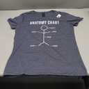 Anatomy Chart Funny Medical School Students Graphic T-Shirt (Small, Black)