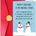 2 x Merry Christmas Card for Friend, Funny Christmas Card for Him Her, Amusing Xmas Cards Gift (#34)