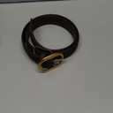 Valleycomfy Womens Leather Suede Waist Belt for Casual Dress Jeans Ladies with Gold Buckle (Fits Waist Size: 27"-31", Coffee)