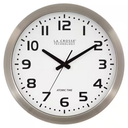 La Crosse Technology WT-3161BK 16 Inch Stainless Steel Atomic Clock, Analog, White