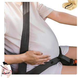 Maternity Seat Belt Adjuster with Soft Shoulder Pads  Comfort Support Cover for Pregnant Women or Injured Passengers  Black Universal Fit for Cars