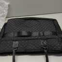 Multi-functional Quilted Tote Bag: 15.6" Laptop Work Bag, Nurse Bible Bag, Teacher Shoulder Handbag for School/Travel (Black)