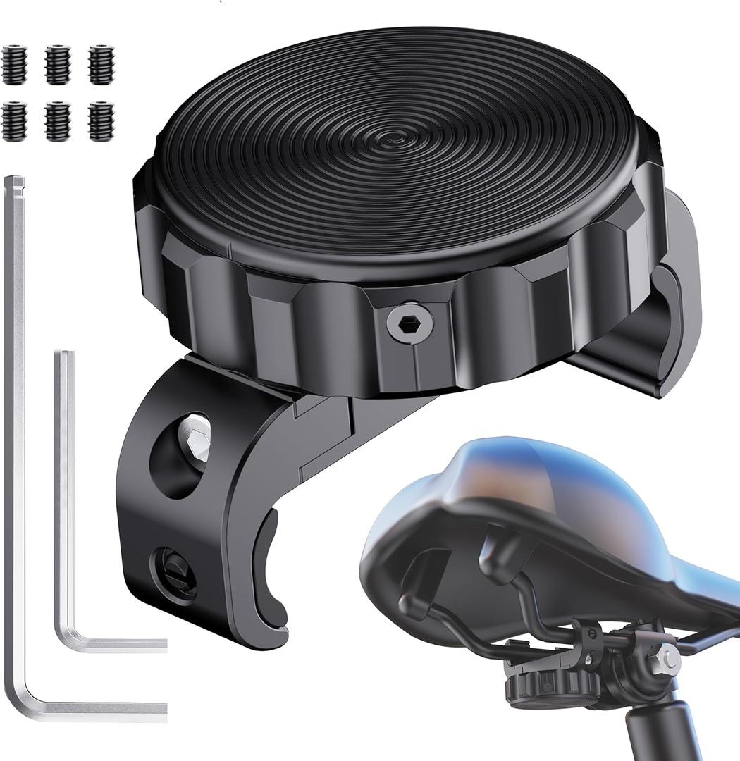 DDJ for AirTag Bike Mount Hidden Under Seat - Waterproof Bike Airtag Holder, Anti-Theft GPS Tracker Case for Apple Tag, Heavy-duty Metal & ABS Material Includes Mounting Tools, for Bicycle, MTB/E-Bike