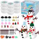 Stocking Stuffers for Kids Teen Boys Girls - 9 Pack Build Snowman Kit Christmas Crafts Gifts for Kids Creative Air Dry Modeling Clay Xmas Gift Birthday Gifts