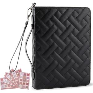 Beinou Bible Cover Case for Women PU Leather Bible Bag Bible Carrying Case Study Supplies Accessories with Tabs for Women, Black