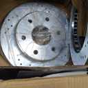 BDFHYK Front Brake Kit Compatible with GMC Savana 1500 03-08, Yukon XL 1500 01-06, Compatible with Chevrolet Express 1500 03-08, Drilled Slotted Brakes Rotors and Ceramic Brake Pads, Replace S-55054