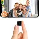 Mini Camera, 4K WiFi Wireless Camera Micro Portable Nanny Cam with Motion Detection, Cloud & SD Storage, Night Vision, Smart HD Tiny Security Cameras for Home Pet Baby Office Indoor Outdoor (black)