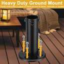 String Light Poles for Outside Deck 2 Pack 8FTHeavy Duty Metal Garden Outdoor Light Poles for Solar String Light Bulbs Hanging Kit for Yard Garden Fence Post Deck Party Wedding