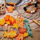 Halloween Pumpkin Wreath Frame Thanksgiving Pumpkin Frame Metal Wire Pumpkin Wreaths Frame Form Floral Fall Pumpkin Wreath with Welcome Sign for Halloween Craft Window Door Holiday Decoration