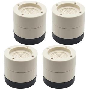 HANIHUA 4 Sets Furniture Risers Bed Risers (Beige), 1 inch or 2 inch Adjustable Round Bed Lifts Risers for Table, Sofa, Couch, Desk, Chair Risers Supports Up to 3,300 lbs