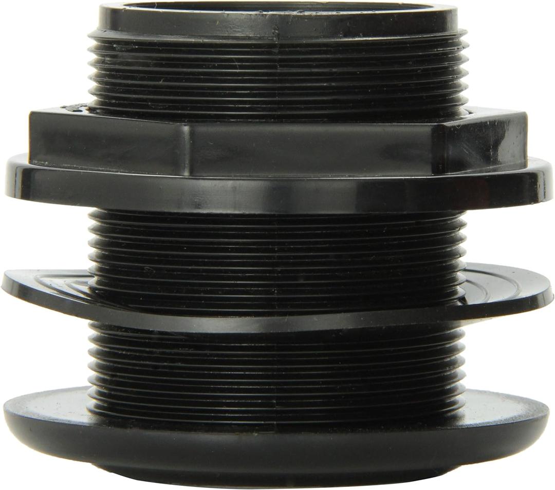 Lifegard Aquatics Standard Threaded Bulkhead Kit for Fish Aquariums – High-Impact Resistant PVC – Includes Bulkhead Fitting, Gasket, Lock Nut – Jet Black – 1-1/2 Inch Lifegard Aquatics Standard Threaded Bulkhead Kit for Fish Aquariums – High-Impact Resistant PVC – Includes Bulkhead Fitting, Gasket, Lock Nut – Jet Black – 1-1/2 Inch
