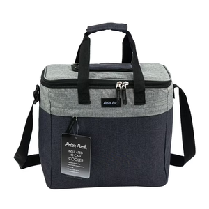 Large Cooler Tote Bag w/Zipper Insulated 40 CAN in BLACK