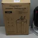 264GPH Canister Filter, 4-Stage External Aquarium Filter Ultra-Quiet Water Circulation Cleaning Machine with Media for Fish Tanks and Aquariums Up to 75 Gallons (264GPH) (Black)