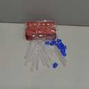 2 Sets Test Tubes with Rack Clear Plastic Test with Caps and 6 Holes Holder Rack Nurse Party Decorations Shot Tubes for Scientific Experiments Party Favors Candy(Red,Integrated)