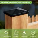 4x6 Aluminum Post Caps, Pyramid Wood Post Cap Waterproof Fence Posts Cover Deck Corridors Mailbox 2 Pack