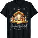 Best Ever Christmas Cool Jesus Nativity Scene Christian T-Shirt, 3XL