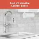 Spectrum Paper Towel Holder for Under Cabinet - Hanging Wall Mount Paper Towel Holder for Kitchen - Easy-to-Use Fits Standard & Jumbo Rolls - Minimalist Paper Towel Roll Rack (1 Count)
