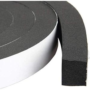 High Density Foam Tape Waterproof Sealing Strip CR Strips Neoprene Single-Sided Adhesive EVA Seal 1" X 3/4" X 13Ft 2Pack