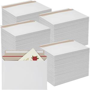500 PCS 6.5 x 4.5 Inch Self Seal Rigid Mailers, White Rigid Photo Mailers, Rigid Mailer Self Seal Cardboard Envelopes for Photos, Document, CD, Coins, Stamps (500)