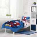 Jay Franco Marvel Spidey and His Amazing Friends 4 Piece Toddler Bed Set - Includes Comforter & Sheets, Super Soft Fade Resistant Microfiber, Machine Washable (Official Marvel Product)