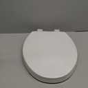 Elongated Toilet Seat, 18.5 Soft/Slow Close Oval (Oblong) Toilet Seat for Elongated Toilets, No-Slam Quiet-Close Lid, Easy-to-Install & Clean, Durable Never-Loosen White Plastic Seat