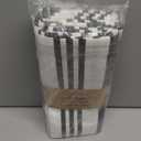 RUVANTI Cloth Napkins Set of 12 Cotton 100%, 20x20 Inches Napkins Cloth Washable, Soft, Absorbent. Cotton Napkins for Parties, Christmas, Thanksgiving, Weddings, Dinner Napkins Cloth - Grey Stripes