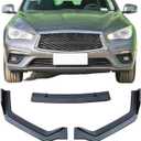 Compatible for Infiniti Q50 2018 2019 2020 2021 Q50 Sport Car Front Bumper Lip Splitter Plate Cover Spoiler Diffuser Deflector Body Kit(Q50-Carbon)