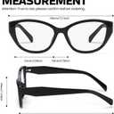 SODQW Trendy Blue Light Blocking Glasses for Women Square Frame Reduce Eyestrain Computer Glasses (A01- Black Frame)