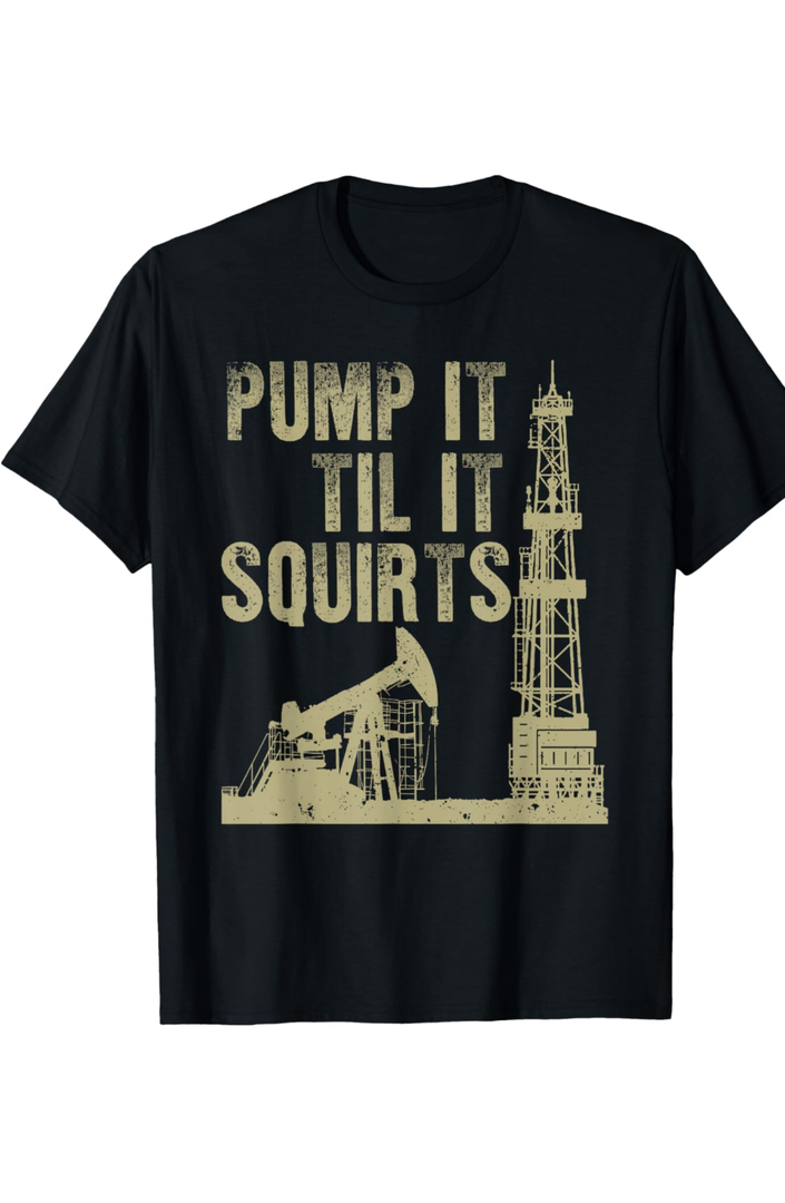 Funny Oil Field Art For Men Women Oilfield Plant Pump Lovers T-Shirt Size XL