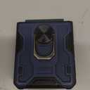 Poetic Spartan for Samsung Galaxy Z Flip 7 Case, [Kickstand] [Hinge Protection] [20FT Mil-Grade Drop Tested], Full-Body Rugged Shockproof Protective Phone Cover for Galaxy Z Flip7, Midnight Blue