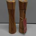 MOELLE Premium Wooden Salt and Pepper Grinder Set Danish Design Teak Wood Shakers, Refillable, Adjustable Coarseness, Ceramic Mechanism, 7.8 inch, In Beautiful Gift Box