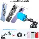 Coolpow for MagSafe Car Mount ChargerUltra MagnetMagnetic Phone Holders for Your Car Charger Magnetic Wireless Car Phone Holder Charger Car Accessories Mothers Gifts for iPhone 17 16 15 Speakerphone
