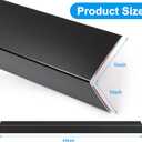 4Pack Aluminum Metal Corner Protector, 45x 1 Peel and Stick L Molding Corner Guards with 90 Angle, for Wall Door Frame Cabinet Furniture Baseboard Protection and Decoration (Black)