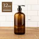 32 Ounce Glass Shampoo and Conditioner Dispenser Bottle with Pump, Shower - 1 Liter Body Wash Dispenser for Shower