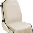 Waterproof Seat Cover Towel, Premium Sweat Carseat Protector, Perfect for Universal Anti-Slip Car Truck SUV Seat, Great for Surfing Yoga Gym Workout, Tan (1pack)