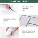 2 x Peel and Stick Backsplash, 20-Pack Thickened Stick on Herringbone Tiles, Faux Ceramic Tiles for Kitchen, Bathroom, White
