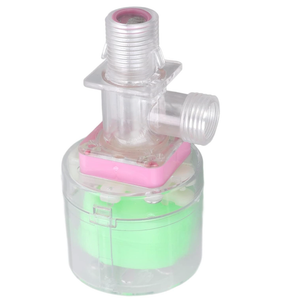 Water Lever Control Valve Transparent Full Automatic Plastic Tower Floating Ball Valve (G1/2 Top Water Inlet) 2-Pack