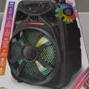 iLive Electronics Wireless Tailgate Party Speaker, LED Light Effects, Built-in Rechargeable Battery, Black (ISB380B)