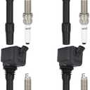 ECCPP UF750 4 ignition coils with 4 iridium Spark Plugs,for BMW 330i,330e,330i xDrive,530i,530i xDrive,430i,430i xDrive,X1,740Le xDrive,230i,230i xDrive,X2,X4 & Mini Cooper